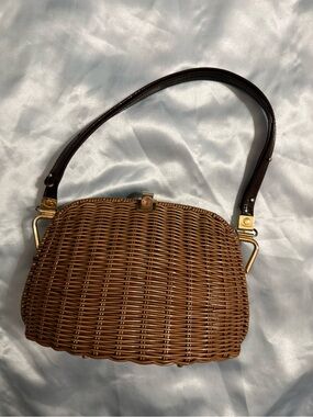 Crown Lewis Vintage 1960’s Wicker Shoulder Bag